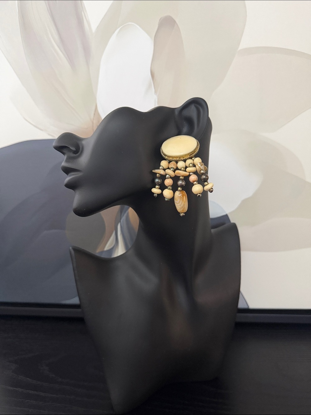 Rare Gorgeous Vintage 80’s Stone Carol for Eva Graham